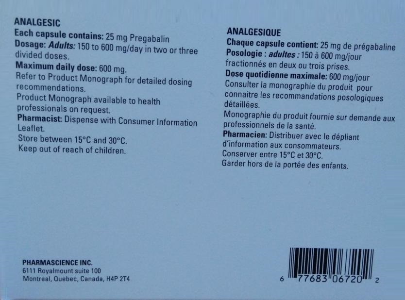 PMS-Pregabalin 25mg